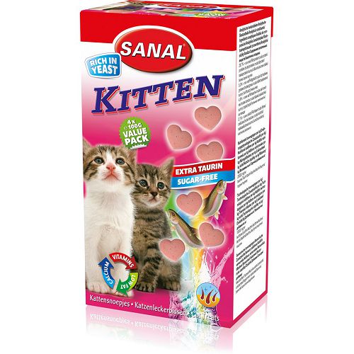 Витамины SANAL "Киттен" для котят, лосось и таурин, 400 г