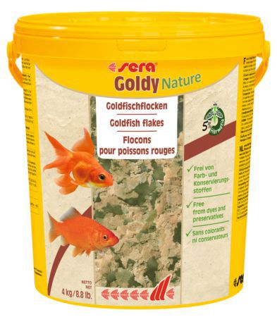 Основной корм Sera GOLDY NATURE для рыб, хлопья 21 л