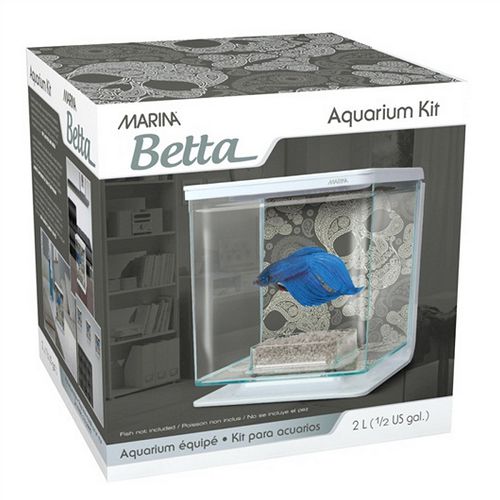 Marina Betta Kit Skull аквариум пластиковый, 2 л
