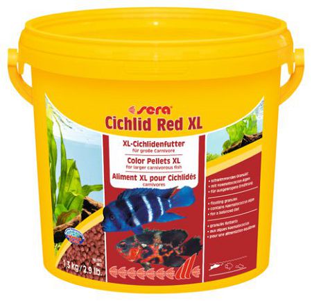 Основной корм Sera CICHLID RED XL для крупных плотоядных цихлид, гранулы 3,8 л
