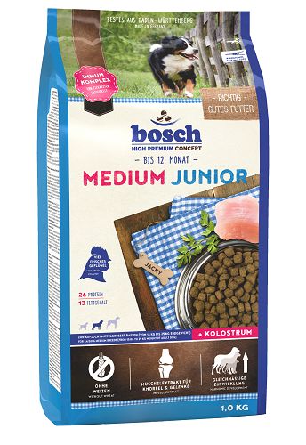 Корм Bosch Junior Medium для щенков и подростков средних пород, 1 кг