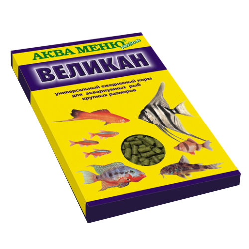 Аква Меню Великан ежедневный корм для крупных аквариумных рыб, 35 г