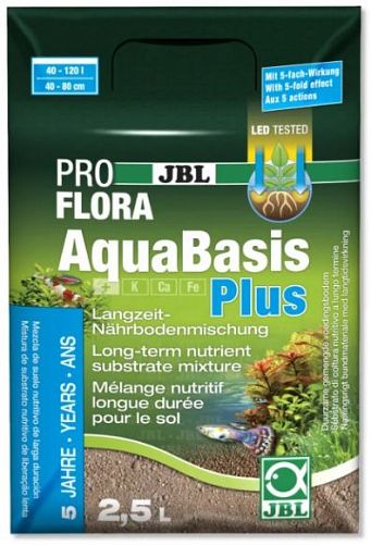 Питательный грунт JBL AquaBasis plus для растений в пресном аквариуме, 2,5 л на 40-120 л