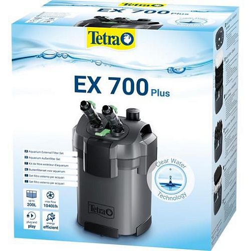 Фильтр внешний аквариумный Tetra EX700 plus, 1040 л/ч, 7,5 Вт, на 100-200 л