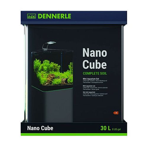 Аквариум Dennerle Nano Cube Complete Soil с фильтром, освещением, субстратом и термометром, 30 л