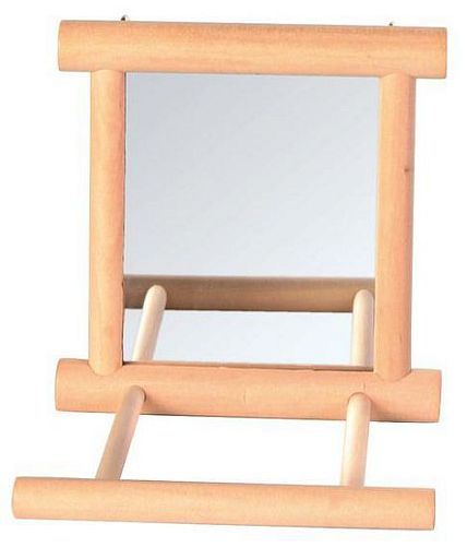 Деревянное зеркало TRIXIE с жердочкой, 9х9 см