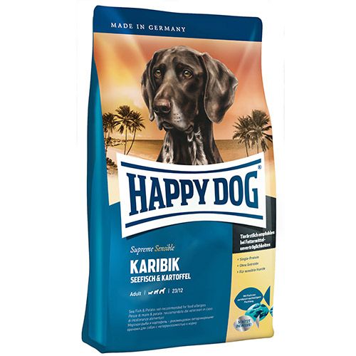 Корм Happy Dog Supreme Sensible Karibik Морская рыба для чувствительных собак, 4 кг