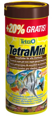 TetraMin основной корм для всех видов аквариумных рыб, хлопья 300 мл