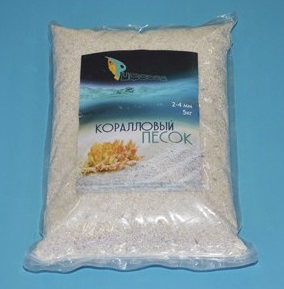 Коралловый песок 2-4 мм, 5 кг