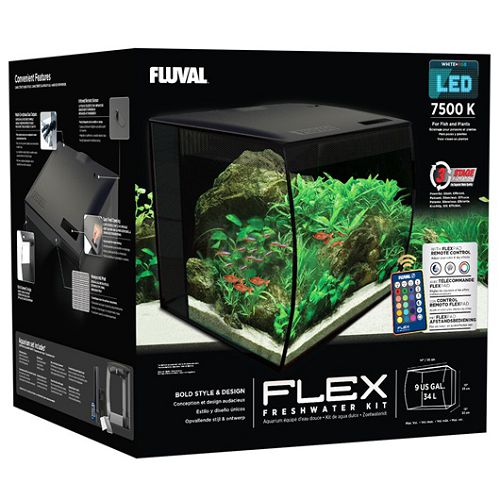 Аквариум Fluval Flex изогнутое стекло, 330х330х350 мм, 34 л