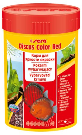 Корм Sera Discus Color Red для яркой окраски «красных» форм дискусов, гранулы 100 мл
