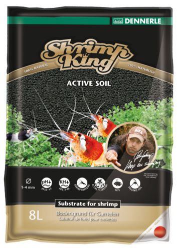 Грунт питательный DENNERLE SHRIMP KING ACTIVE SOIL для аквариумов с креветками, 8 л