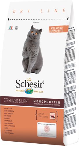 Корм Schesir Sterilized&Light для стерилизованных кошек и с избыточным весом