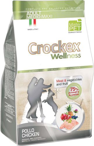 Корм PRIMORDIAL CROCKEX Wellness ADULT MEDIUM-MAXI для собак средних и крупных пород, курица, рис