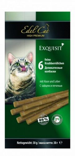 Колбаски Edel Cat заяц, печень для кошек, 6 шт.