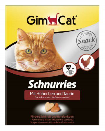 Лакомство Gimcat "Сердечки" витаминное для кошек, курица и таурин, 650 шт., 420 г