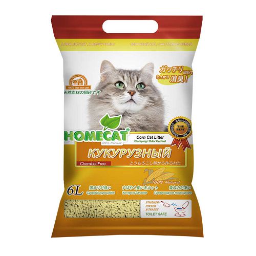 Наполнитель HOMECAT "Эколайн" комкующийся для кошачьего туалета, 6 л