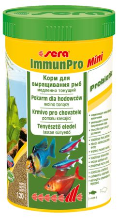 Основной корм Sera ImmunPro Mini для рыб размером до 4 см, гранулы 250 мл