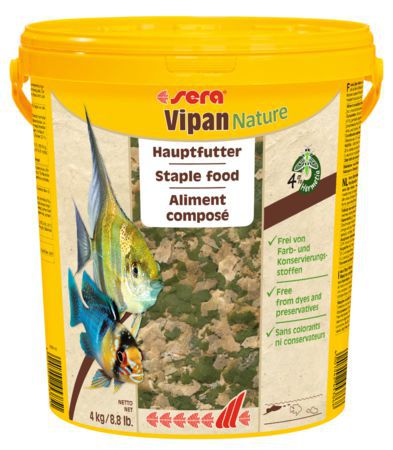 Основной корм Sera VIPAN NATURE для рыб, хлопья 21 л Основной корм Sera VIPAN NATURE для рыб, хлопья 21 л