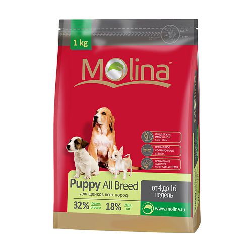 Полнорационный корм Molina «Puppy All Breed» для щенков всех пород, 3 кг Полнорационный корм Molina «Puppy All Breed» для щенков всех пород, 3 кг