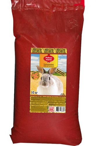 Комбикорм РОДНЫЕ КОРМА для кроликов, 10 кг