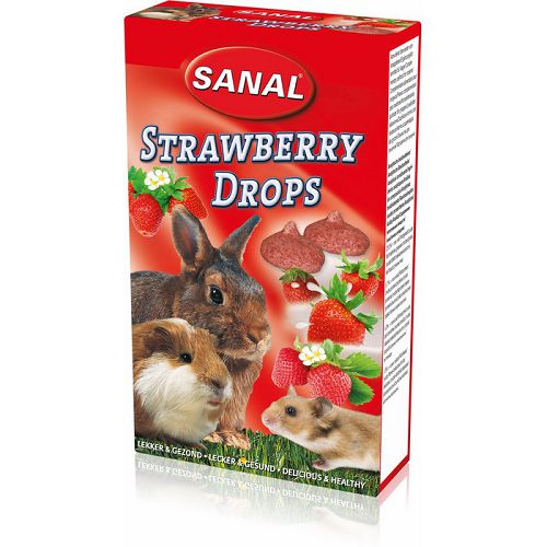 SK7350 SANAL Strawberry Drops Клубничные дропсы для грызунов, 45 г