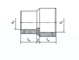 Втулка переходная редукционная, ПВХ, 32/25&nbsp;мм