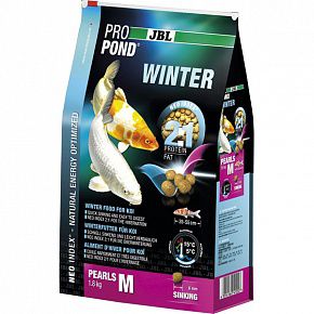 Основной зимний корм JBL ProPond Winter M для карпов кои среднего размера, тонущие гранулы 3 л
