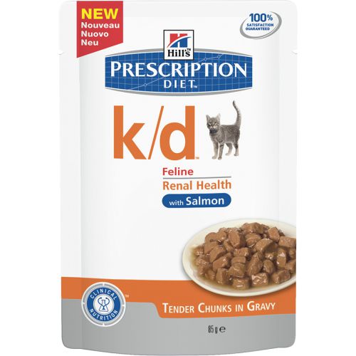 Диета Prescription Diet k/d с Лососем для кошек при заболеваниях почек, 85 г