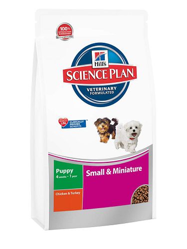 Корм Hill's Science Plan Puppy Small&Miniature для щенков миниатюрных размеров, курица и индейка