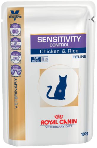 Диета Royal Canin SENSITIVITY CONTROL Курица для кошек при пищевой аллергии, 100 г