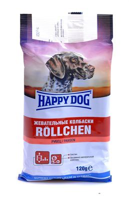 Жевательные колбаски HAPPY DOG с рубцом для собак, 120 г