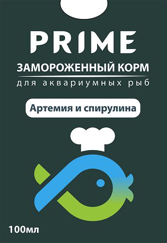 Prime Артемия и спирулина замороженные, блистер, 100 мл