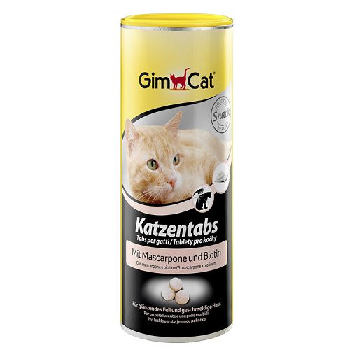 Лакомство Gimcat "Katzentabs" витаминное для кошек, маскарпоне и биотин, 710 шт.