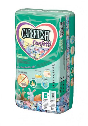 Наполнитель-подстилка CareFresh COLORS CONFETTI разноцветный на бумажной основе для птиц и мелких животных, 10 л