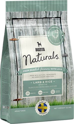 Корм BOZITA Naturals Lamb&Rice 22/12 Ягненок для взрослых чувствительных собак с нормальной активностью