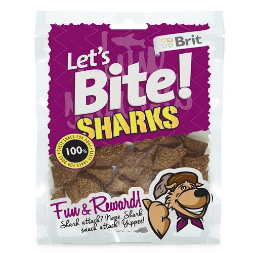 Лакомство Brit Let's Bite Sharks "Акулы" для собак, 150 г