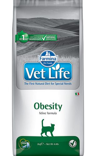 Диета FARMINA Vet Life Cat Obesity для кошек, склонных с лишнему весу, 2 кг