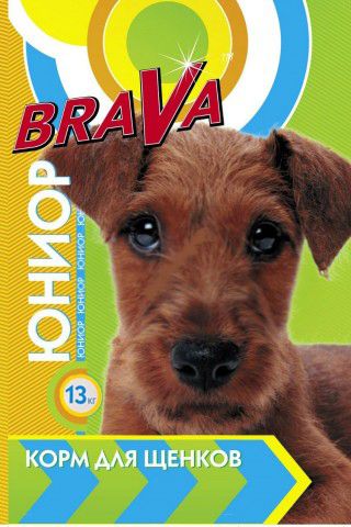 Корм BraVa ЮНИОР для щенков, 13 кг