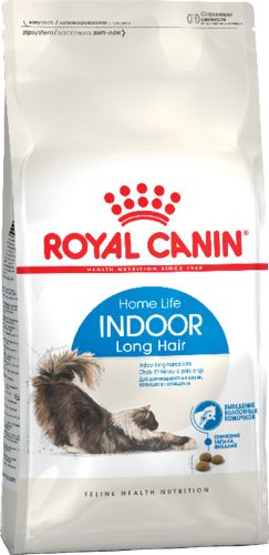 Корм Royal Canin INDOOR LONG HAIR для длинношерстных домашних кошек 1-7 лет