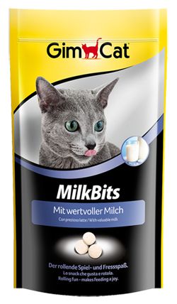 Лакомство Gimcat "MilkBits" витаминное для кошек, молочные шарики 40 г