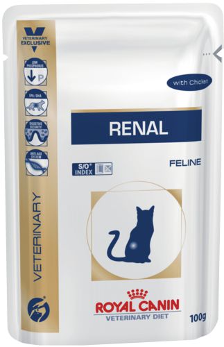 Диета Royal Canin RC VET RENAL FELINE Курица для кошек с почечной недостаточностью, 85 г