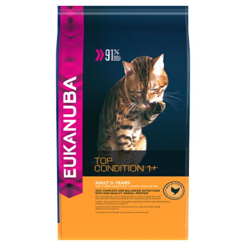 Корм Eukanuba Cat Adult с домашней птицей для взрослых кошек