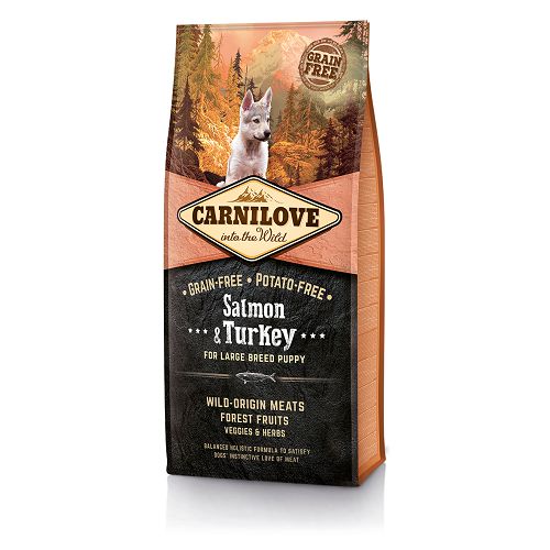 Корм Carnilove Salmon &Turkey for Large Breed Puppy для щенков крупных пород, лосось Корм Carnilove Salmon &Turkey for Large Breed Puppy для щенков крупных пород, лосось