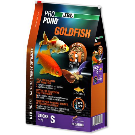 Корм JBL ProPond Goldfish S основной для мелких золотых рыбок, палочки 0,4 кг (3 л)