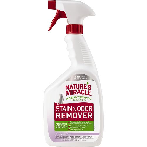 Спрей Natures Miracle Just for Cats Stain&Odor Remover Lavender от запахов кошачьих меток и мочи, лаванда, 946 мл