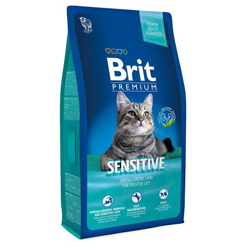 Корм Brit Premium Cat Sensitive гипоаллергенный для кошек, ягненок Корм Brit Premium Cat Sensitive гипоаллергенный для кошек, ягненок