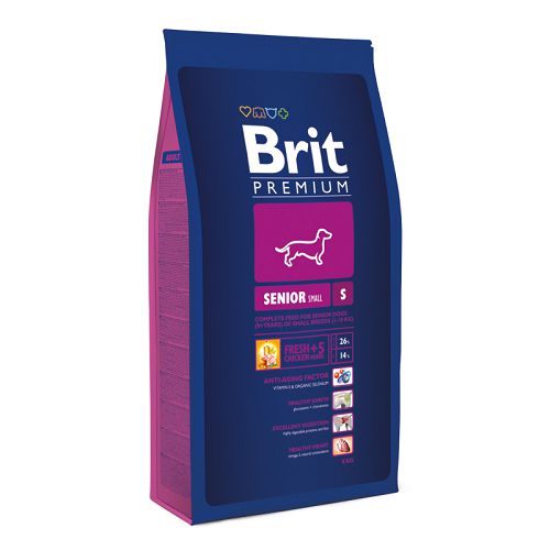 Корм Brit Premium Senior S для пожилых собак мелких пород Корм Brit Premium Senior S для пожилых собак мелких пород