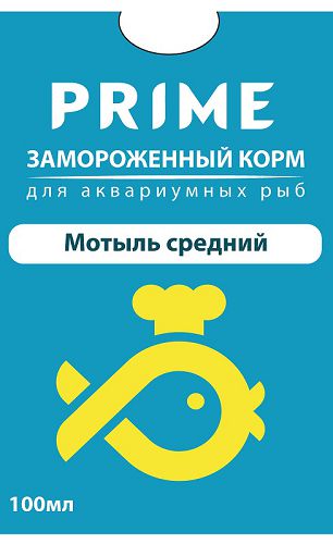 Мотыль PRIME средний замороженный в блистере, 100 мл