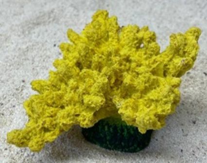 Цветной коралл желтый Коралл корона, 13*10*6,5 см